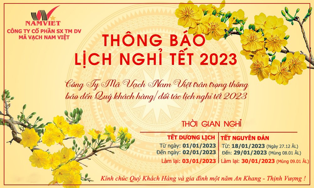 Thông báo lịch nghĩ tết 2023