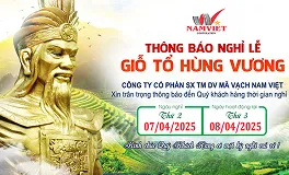 Thông báo lịch nghỉ Giỗ Tổ Hùng Vương mùng 10.3.2025