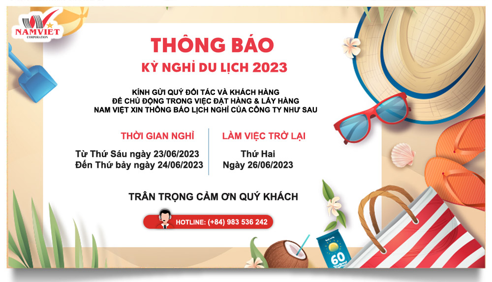 Thông báo kỳ nghỉ du lịch công ty năm 2023